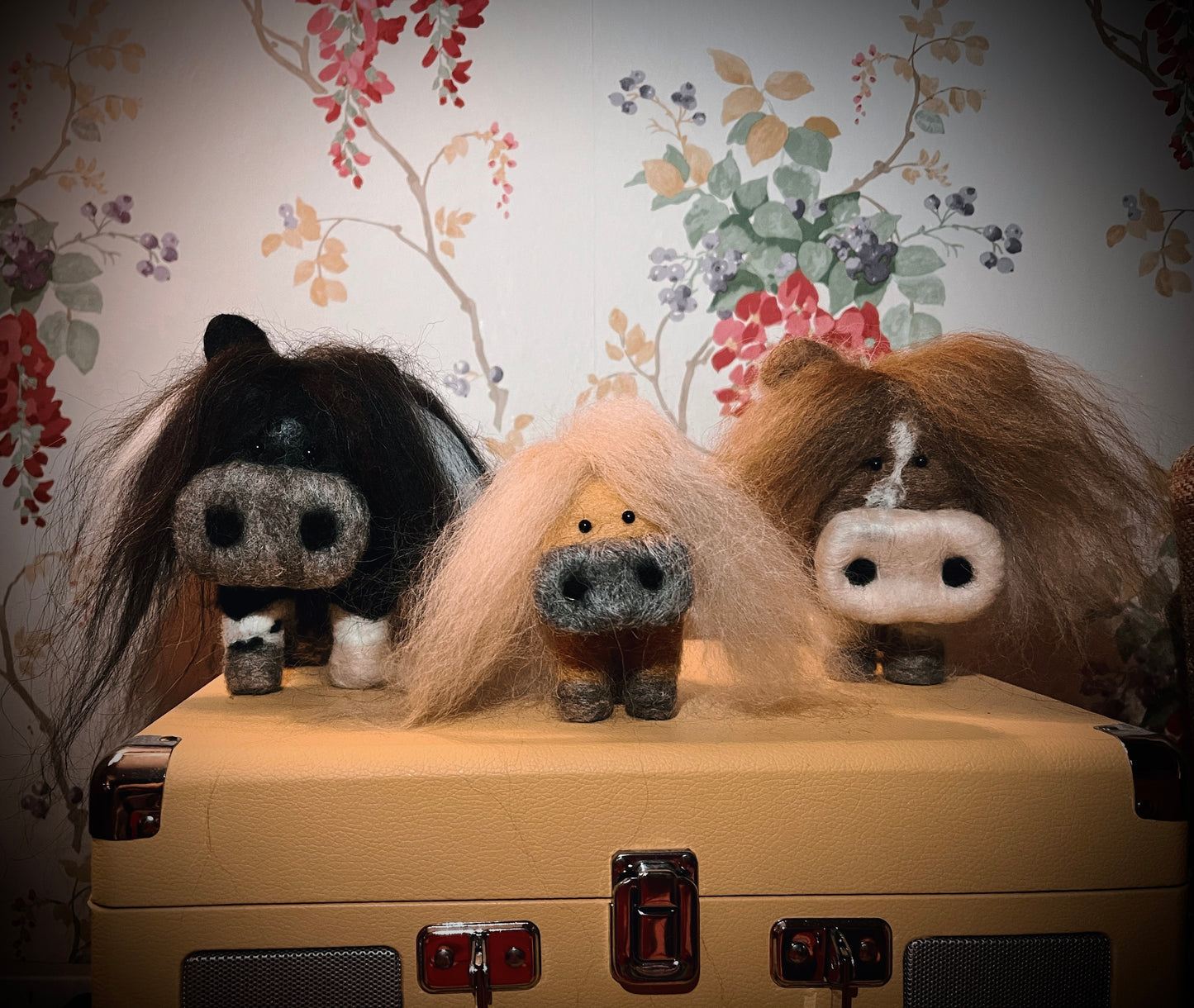 Needle felt potato ponies