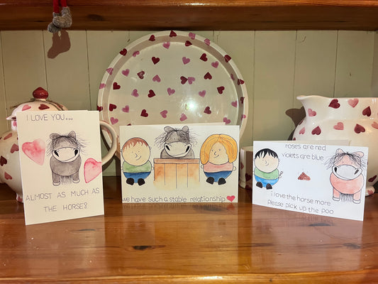 Personalised potato pony cards