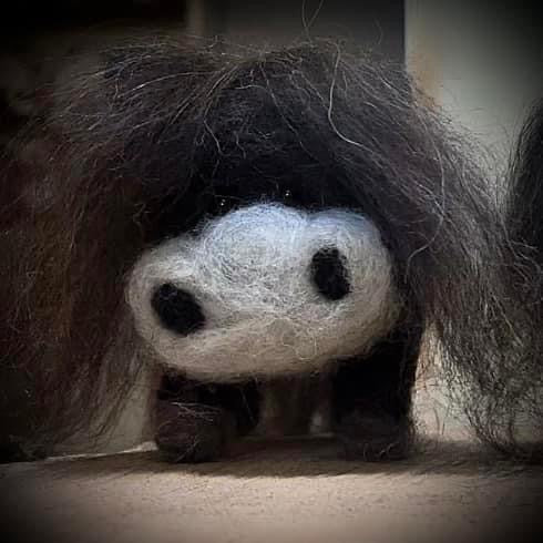 Mini spud needle felt pony
